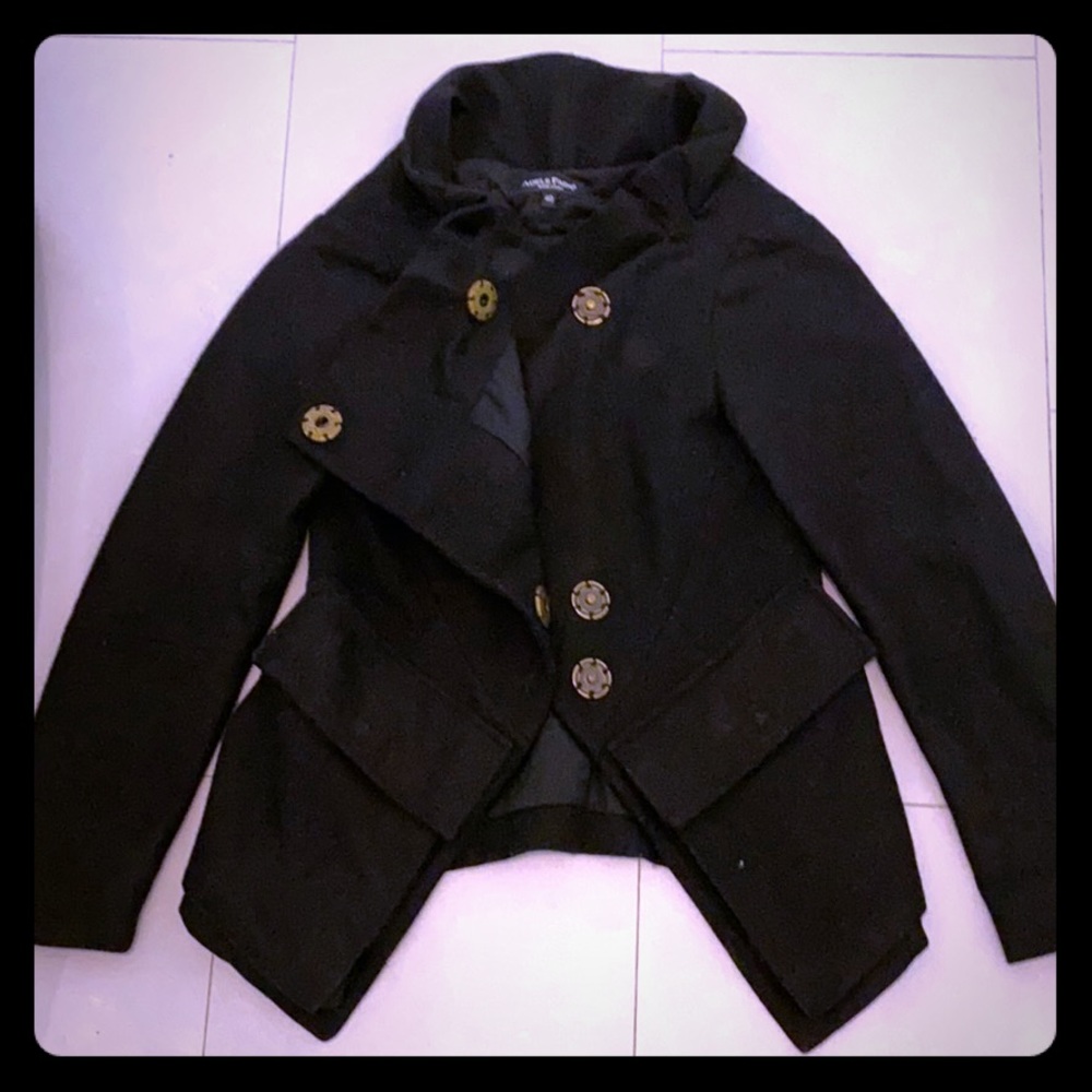 Black Adele Fado wool winter jacket